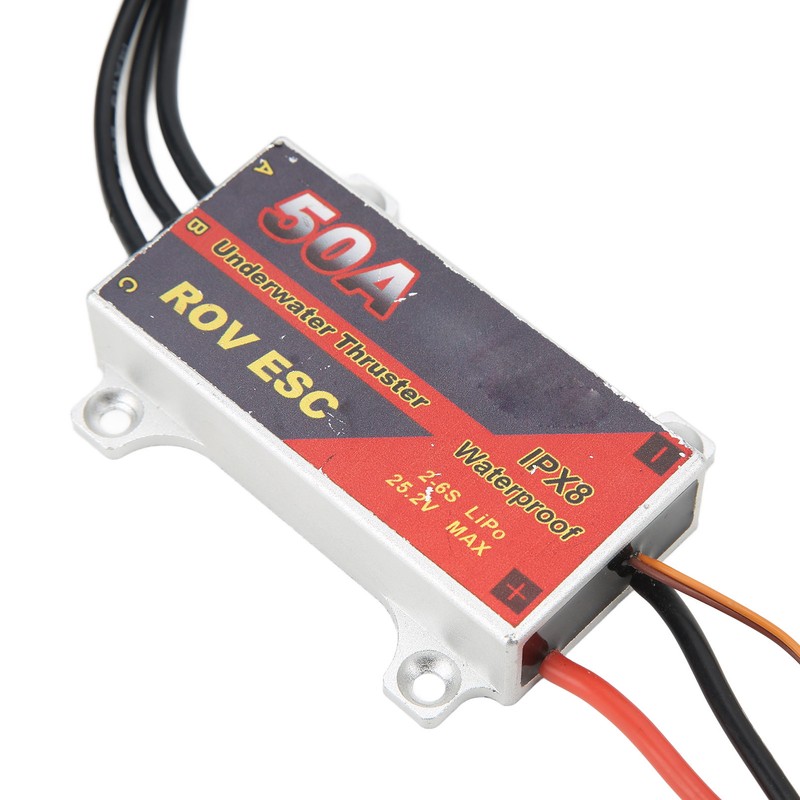 50A RC Brushless ESC 2‑6S IPX8 Waterproof Electronic Speed Controller