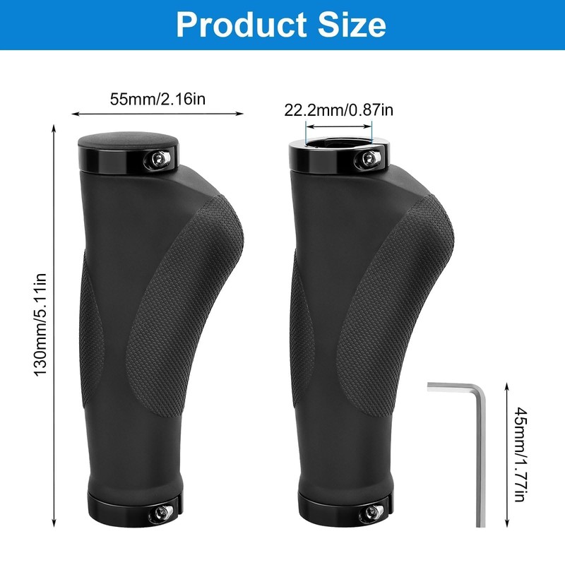 Bicycle Grips Ergonomic Non-Slip Rubber Handlebar Grips Bicycle Grips with