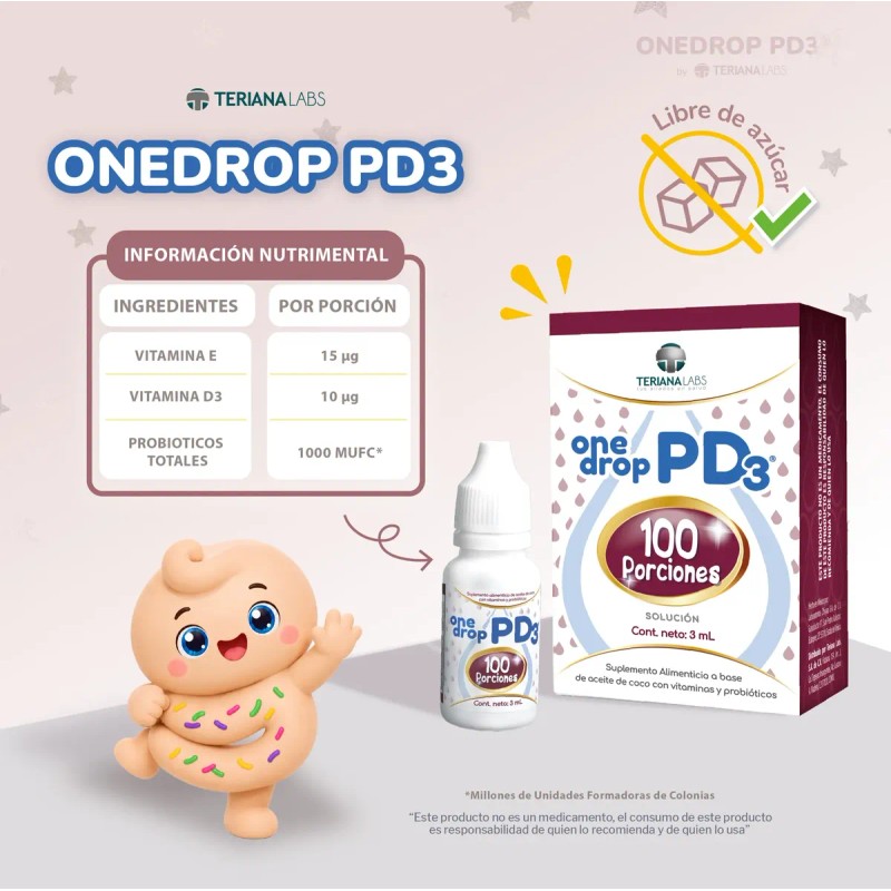 Onedrop Pd3 Vitamina D3 Y Probióticos En Una Gota 3
