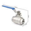 U.S. Solid 1/2 inch Ball Valve 304 Stainless Steel Female