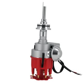 maXpeedingrods HEI Ignition Distributor Small Block Fit for Dodge Chrysler Electronic 318 340 360, Replacement for 1131811 JM6513R Red Cap