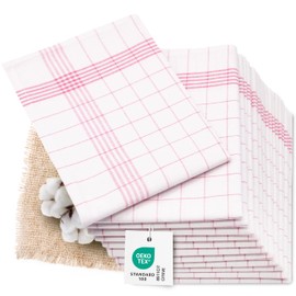 Zollner 001 Tea Towels, Half Linen, 50 x 70 cm, Set of 12