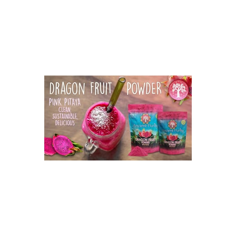 Dragon Fruit Powder (Pink Pitaya) 400g Pouch