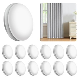 12 Pairs Shower Curtain Magnet, Curtain Weighted Outdoor, Magnetic for Curtains, Shower Curtain Weights, Round Magnetic, Curtain Weights, Weight for Curtains, Tablecloth (White)