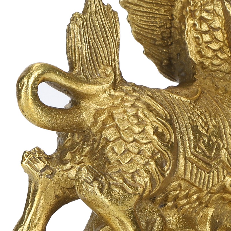 Qilin Ornament Brass Home Desktop Statue Collection Lucky Animals Crafts