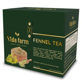 VIDA FARM 125 Fennel Tea Bags, 100% Natural Dried Fennel Herbal Tea, No Sugar, No Caffeine