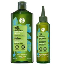 Yves Rocher Tratamiento capilar Anticaspa: Shampoo Anticaspa (300 ml) + Tratamiento en loción ultraconcentrado para cuero cabelludo (150 ml)