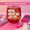 Funny New Mom Wine Glass – “9 Months Later” Design
