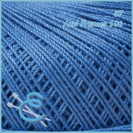 Crochet OMEGA NO.10 [30grs] - 100% Mercerized Cotton Yarn for Fine Crochet - Color 37-Denim Blue 106