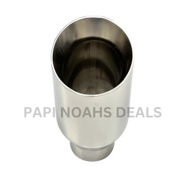 PAPI NOAHS DEALS 2" Inlet 3 Inch Out 7" Long Angled Dual Wall Round Stainless Steel Exhaust Tip
