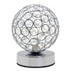 Crystal Globe Desk Lamp Chrome Ball Bedside and Table Lamp