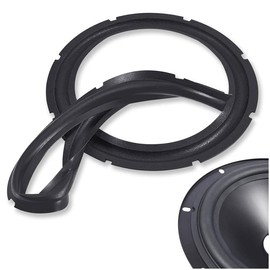 Kalevel 2 Pcs 12 Inch Speaker Surround Rings Rubber Repair Parts Replacement Components Black Speaker Replacement for Sound System