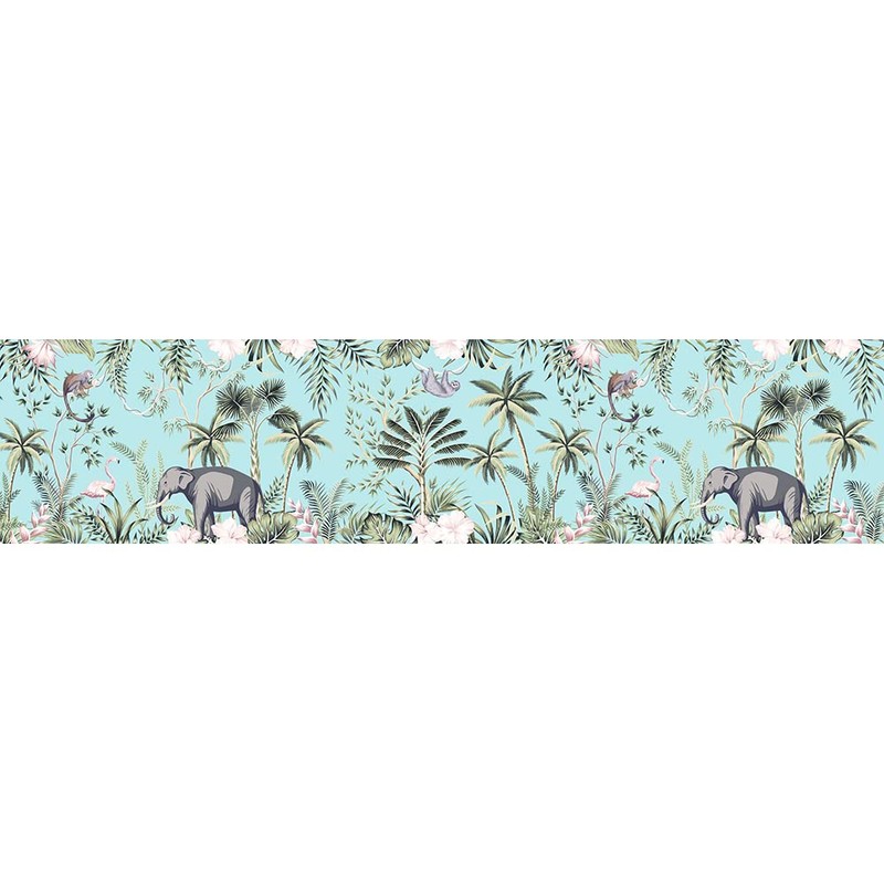 Unique and Modern Jungle Print Duck Egg 12" Lampshade with