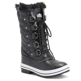 Polar Womens Snow Boot Quilted Tall Winter Snow Waterproof Warm Rain Boot - 3 - BLL36 YC0010