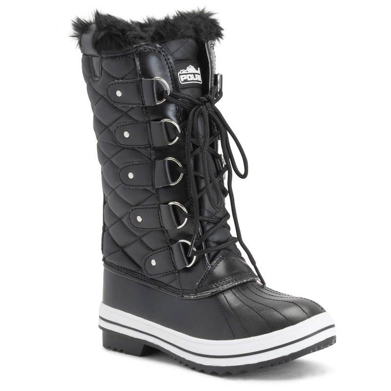 Polar Womens Snow Boot Quilted Tall Winter Snow Waterproof Warm
