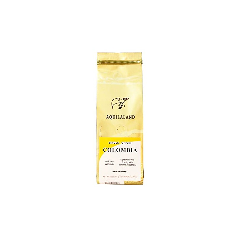 Aquilaland Single Origin Colombia Huila Supremo, 100% Arabica, Medium Roast,