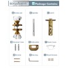 SORWDUERM Antique Brass Door Knobs Crystal Door Knob Interior Privacy