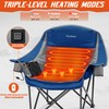 Oversized Extra Large Heated Padded Camping Chair up to 500lbs