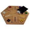 Solid Oak Double Sided Marble Board Game Hand Painted by