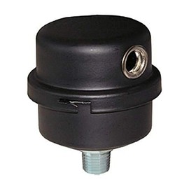 Midwest Control FS-04-038 Miniature Filter Silencer, 2 Micron Paper Element, Carbon Steel Construction, -15 Degree F to 220 Degree F, 3" x 2-1/2", 8 SCFM, 3/8" MPT