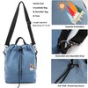 Bolso bandolera de lona para mujer con bordado Sunshine, Azul