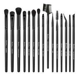 Matte Black Eyeshadow Brush Set, 15 Pieces, Vegan, Premium Quality