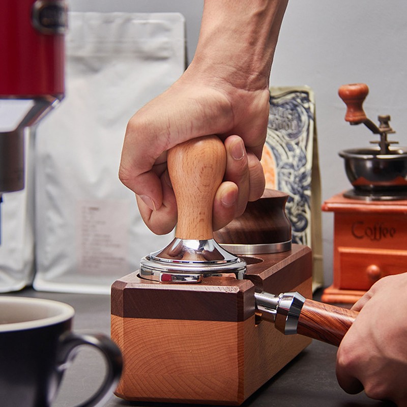 Coffee Powder Press Hammer and Distributor Set Stainless Steel Base