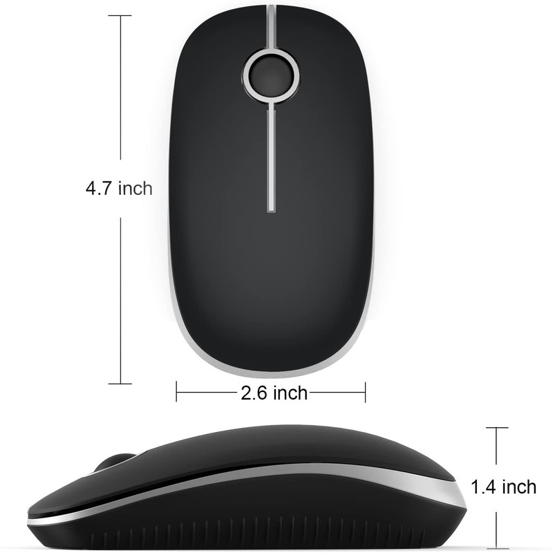 Wireless Mouse, Vssoplor 2.4G Slim Portable Computer Mice with Nano