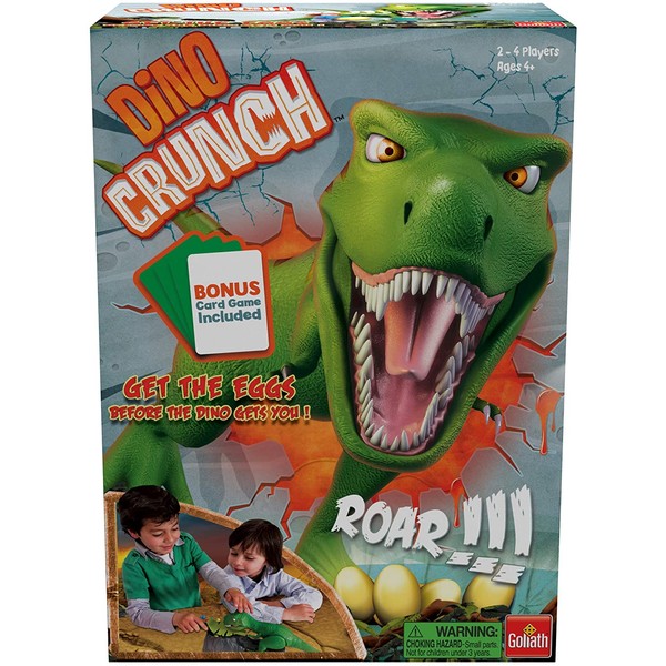 Dino Crunch - Get The Eggs Before The Dino Gets You! - Includes A Fun Shark Bite War Card Game by Goliath