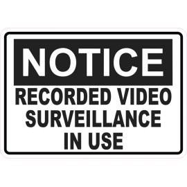 5x3.5 Notice Video Surveillance Magnet Magnetic Door Decal Magnets Business Sign