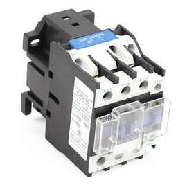 CJX2-3210 AC 220V Magnetic Contactor 1NO 3-Phase 3-Pole Motor Controller Rail Mount Contactor Replacement 220V 32A 50/60 Hz