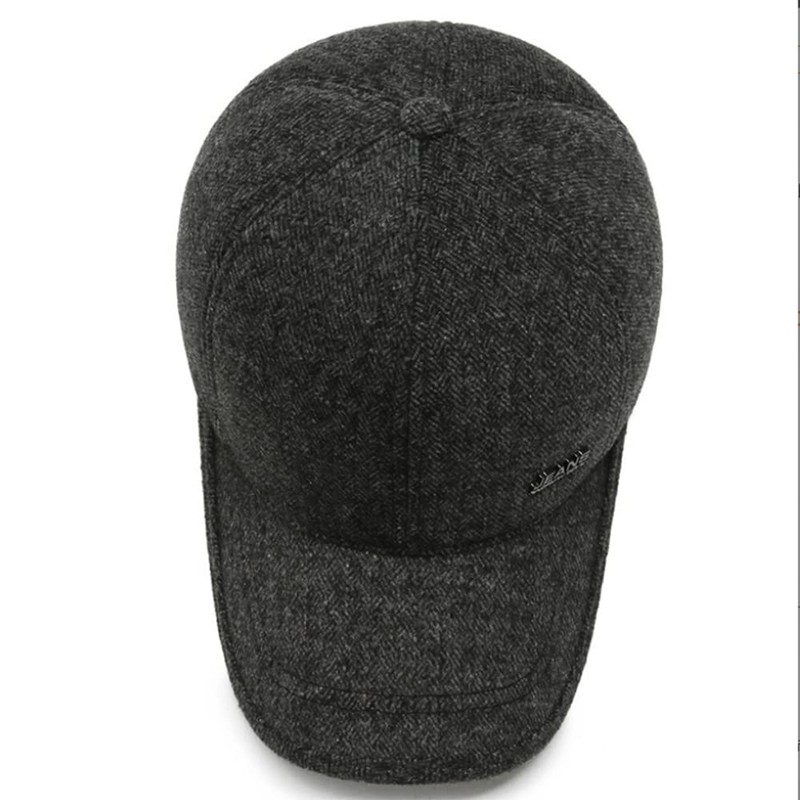 Moonlove Men's Cap with Earmuffs, Baseball Cap, Winter Hat, Thick,