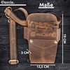 Darcis Hairdressing Bag Brown Extra Large Real Cowhide Leather Individually