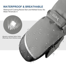 MCTi Mittens Children's Waterproof Gloves Toddler Snowboard Ski Gloves 1-16 Years Toddler Boys Girls, grey