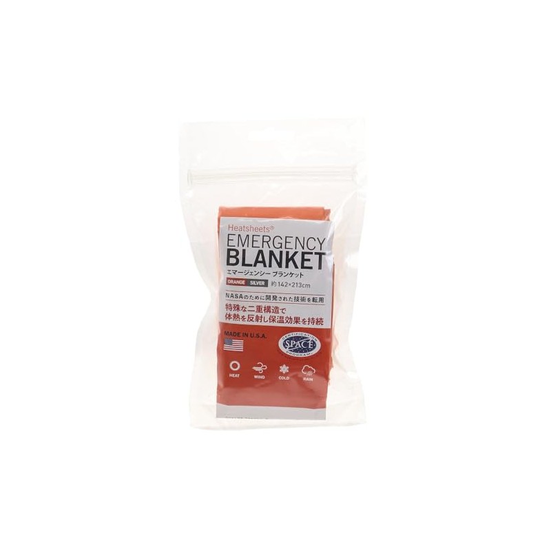 High MOUNT Emergency Blanket 22140E OG (Orange/FF/Men's, Lady's) Small