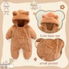 UVIPC Newborn Baby Bear Onesie Baby Fleece Snowsuit Jumpsuit Warm