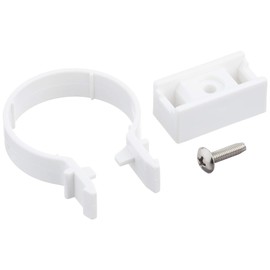 Round Saddle Band Receptor, White, 42 Type Screws Included