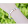 Deelfel Bracelet for Men and Women Silver Engraved Sanskrit Proverbs