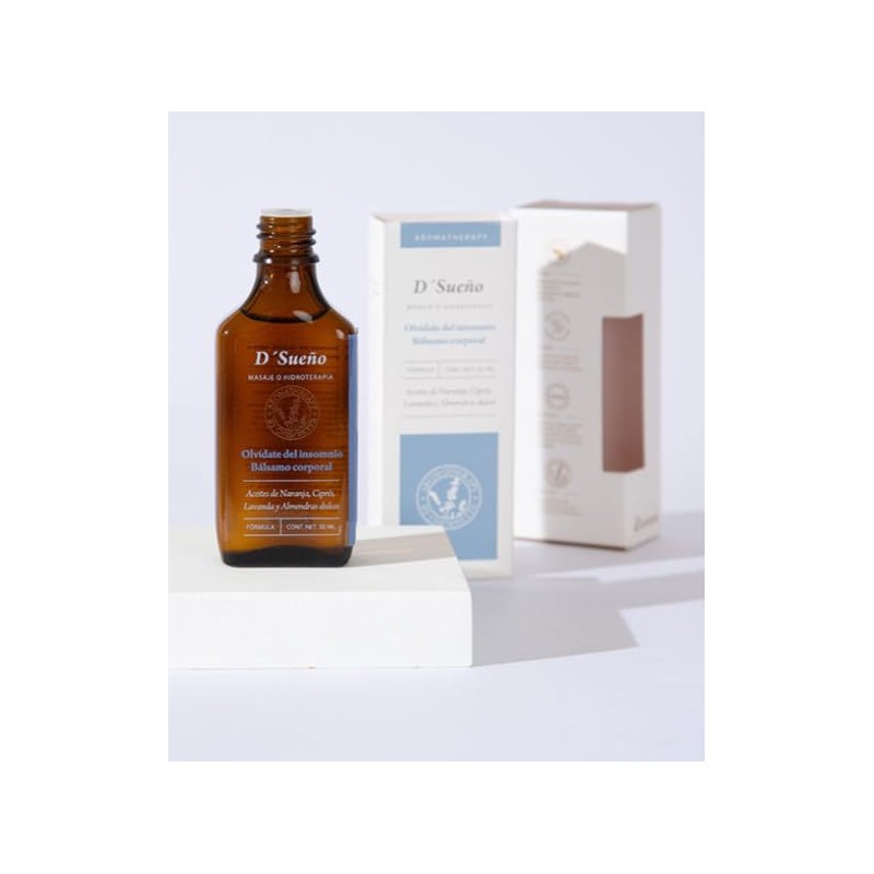 D'Sueño Bálsamo Corporal Aromático, Aceites de Naranja, Ciprés, Lavanda y