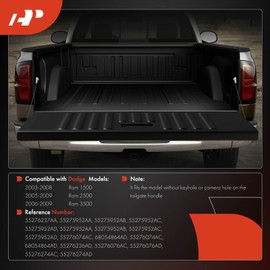 A-Premium 30-PC Tailgate Rebuild Kit Compatible with Dodge Ram 1500 2003-2008, Ram 2500 2005-2009, Ram 3500 2006-2009, Tailgate Handle Bezel Latch Hinge Cable Bumper Bushing Bolts