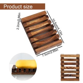 OUDQFCJ 1 Piece Soap Dish Wooden Shower Handmade Soap Holder Soap Dish Made of Wood for Kitchen Bathroom Holder Bathroom Sink Deck Soap Holder Soap Dish Sink