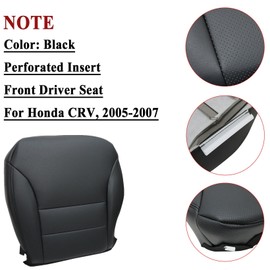 NLQR Front Driver Bottom Replacement Perforated Seat Cover Black Compatible with Honda CRV SE, EX-L 2005 2006 2007