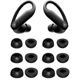 ALXCD Foam Eartips Compatible with Powerbeats Pro 2 Earbuds, S/M/L 3 Sizes 6 Pairs Soft Memory Foam Earbuds Replacement Tips, Fit for Powerbeats Pro 2 PB Pro 2 6 Pairs Black