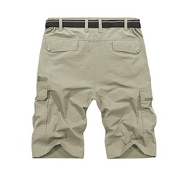 Jessie Kidden Mens Outdoor Casual Expandable Waist Lightweight Water Resistant Quick Dry Fishing Hiking Shorts (6222 Beige Apricot 36)