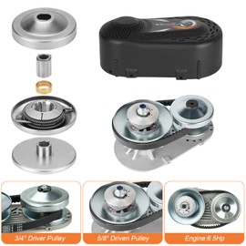 CVT Torque Converter 30 Series Mini Bike 6.5Hp Go Kart Clutch 3/4 inch 10T #40/41/420 & 12T #35 Chain Drive Pulley for Manco Comet TAV2 Engine Replace for 218353A 219456A 219552A, with 3 Belts