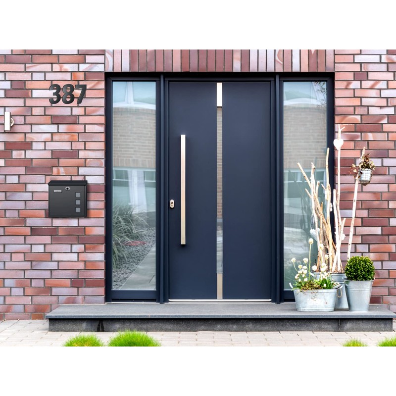 BASI House numbers made of steel in anthracite, numbers 0-9,
