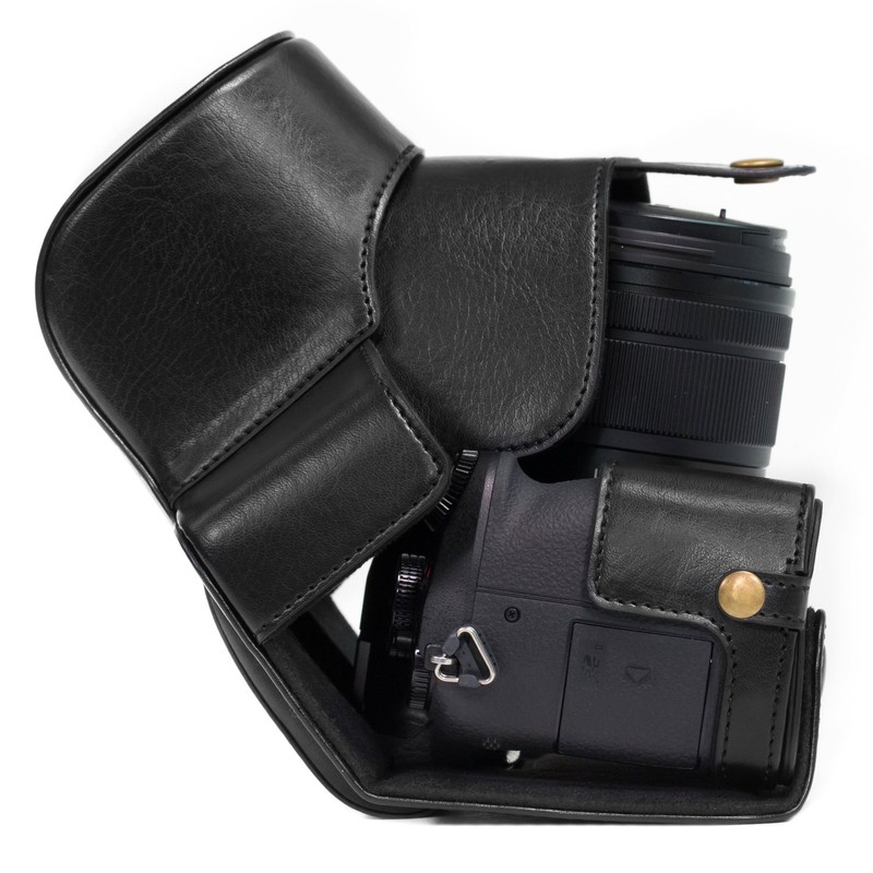 MegaGear MG892 Ever Ready Leather Camera Case compatible with Panasonic