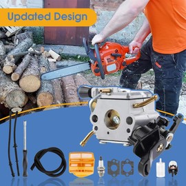 C1M-EL37B Carburetor Kit 506450401 for Husqvarna 450 445 450E 445E Gas Chainsaw Carb with Air Filter Tune Up Kit