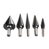 5Pcs Step Drill Bit Set Alloy Steel High Accuracy Multifunctional