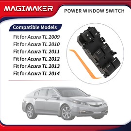 Magimaker 35750-TK4-A01 Master Power Window Switch Compatible with Acura TL 2009 2010 2011 2012 2013 2014 Replace 35750TK4A01 Front Driver Side Window Regulator Switches Control Panel